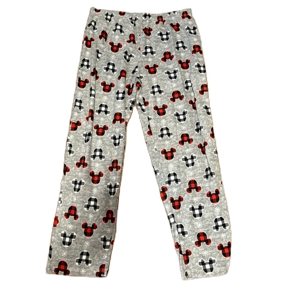 Mickey Mouse Pajama Pants XXL Christmas Plaid Red Black Gray Disney Women’s